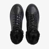 Calvin Klein BOLD PLATFORM LOW LACE UP Womens Trainers Triple Black