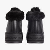 Calvin Klein BOLD PLATFORM LOW LACE UP Womens Trainers Triple Black