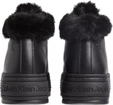 Calvin Klein BOLD PLATFORM LOW LACE UP Womens Trainers Triple Black