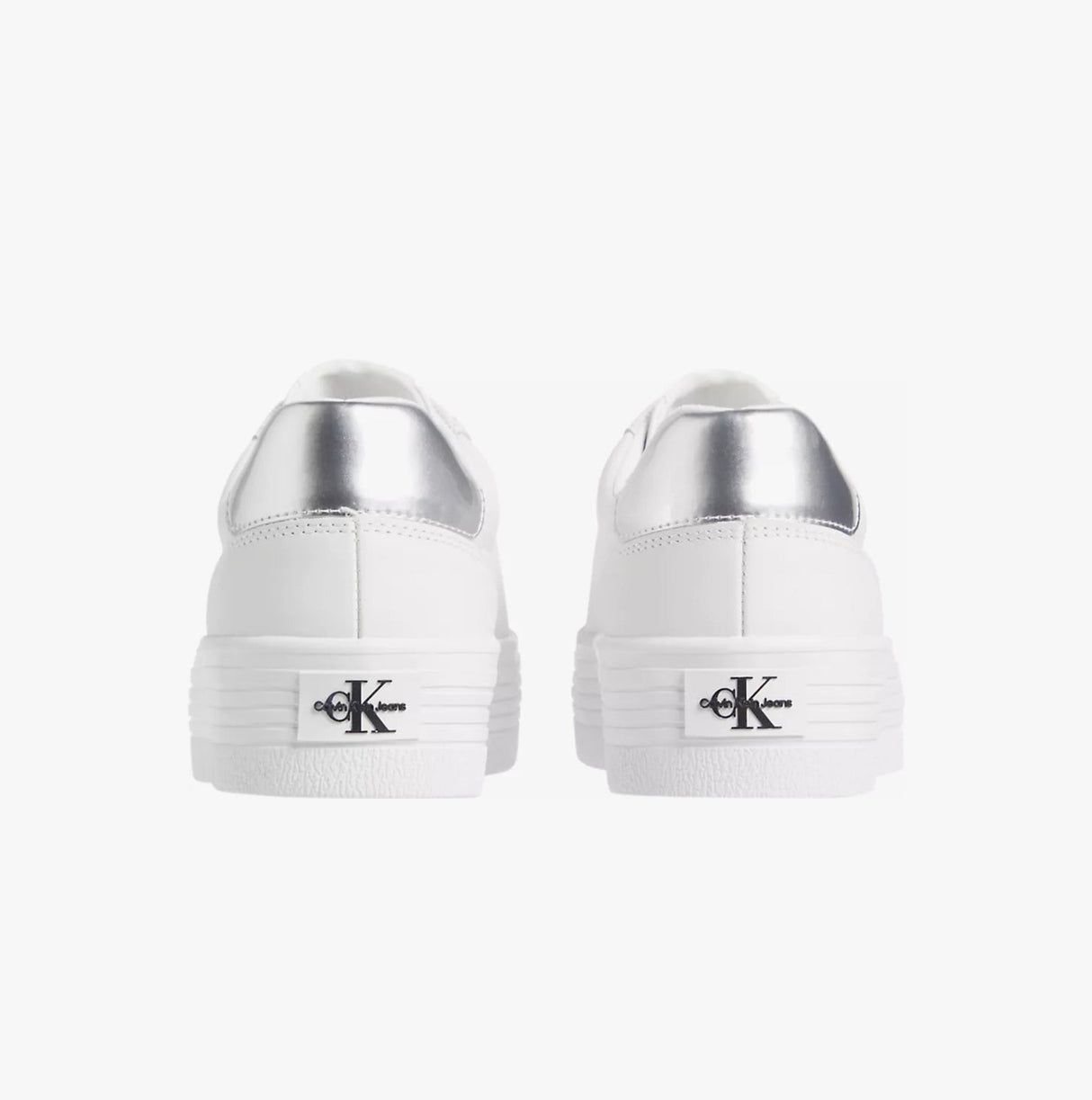Calvin Klein BOLD VULCANISED FLATFORM Womens Trainers Bright White/Silver