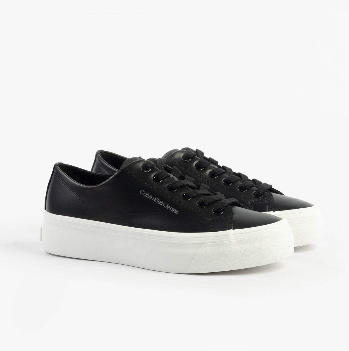 Calvin Klein VULC FLATFORM LOW Womens Trainers Black/Bright White