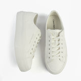 Calvin Klein VULC FLATFORM LOW Womens Trainers Triple Bright White