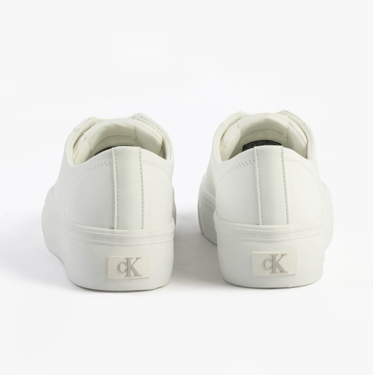 Calvin Klein VULC FLATFORM LOW Womens Trainers Triple Bright White