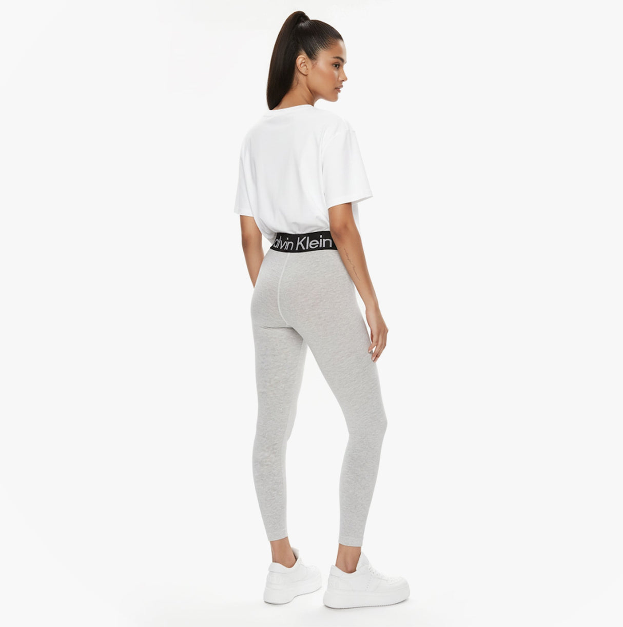 Calvin Klein LOGO Waist Leggings Grey