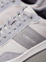 Calvin Klein LOW TOP LACE UP MIX Mens Trainers Light Grey/Granite Road