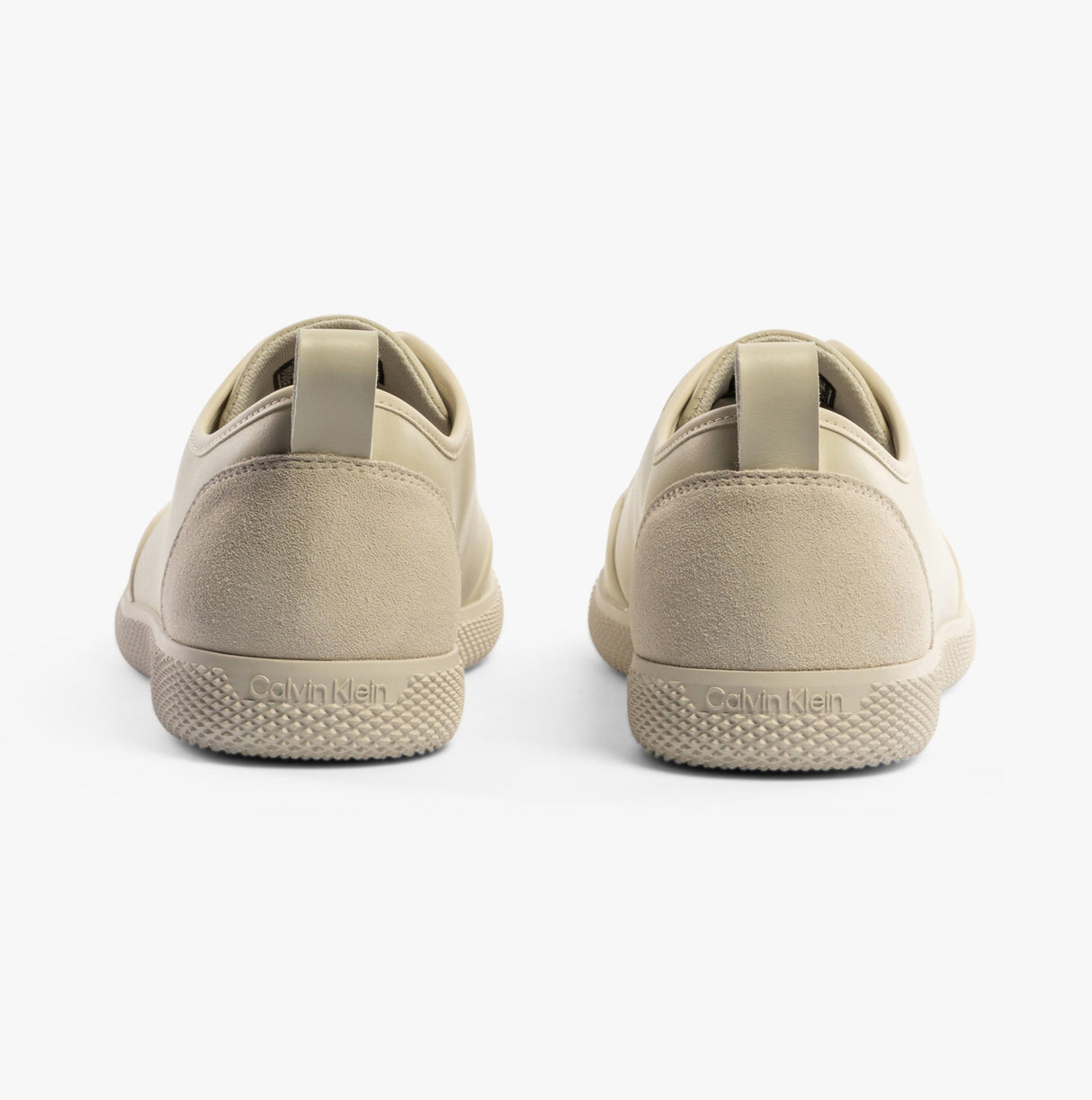 Calvin Klein LOW TOP LACE UP Mens Trainers Dk Ecru