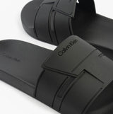 Calvin Klein POOL SLIDE DOUBLE T Mens Sliders Ck Black