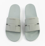 Calvin Klein POOL SLIDE DOUBLE T Mens Sliders Granite Road