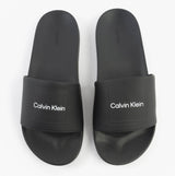 Calvin Klein POOL SLIDE W/ CK SQU Mens Sliders Black