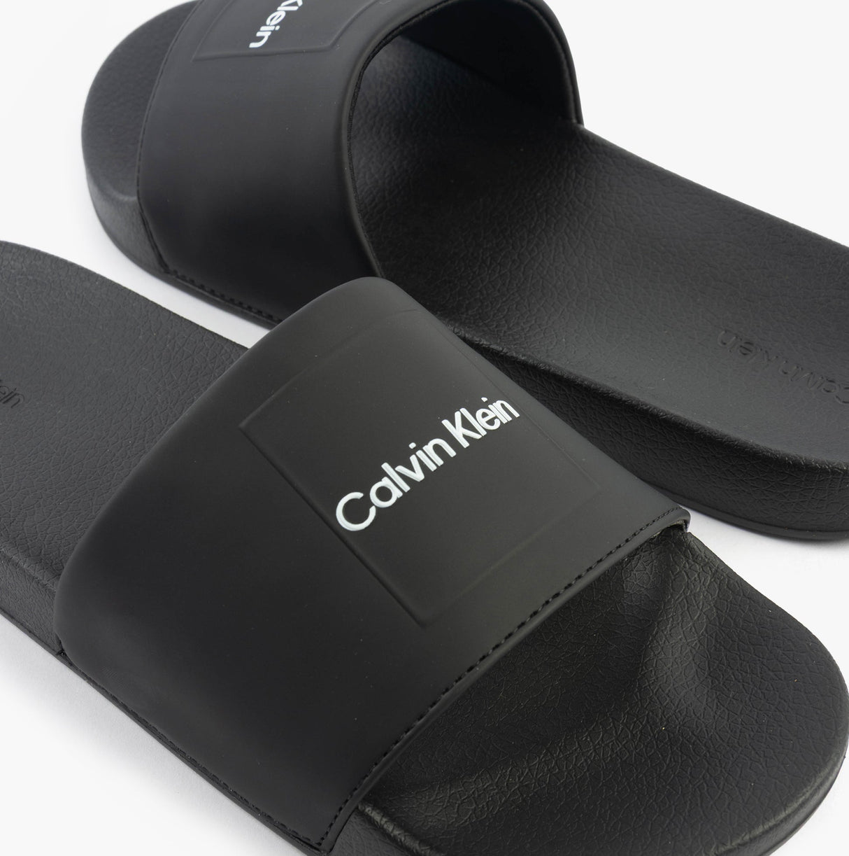 Calvin Klein POOL SLIDE W/ CK SQU Mens Sliders Black