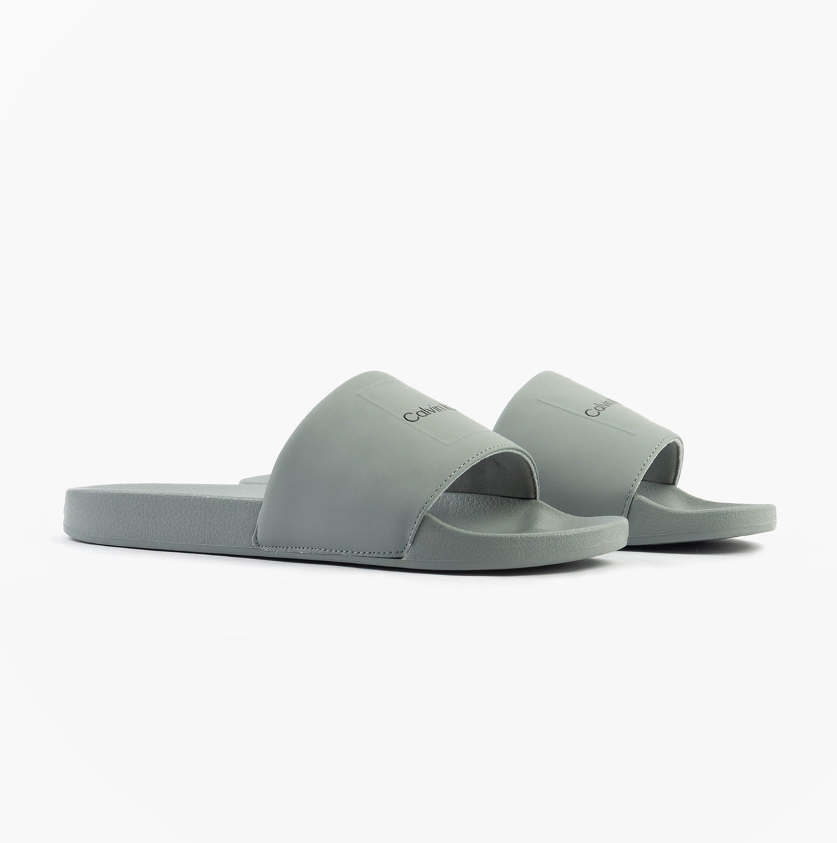 Calvin Klein POOL SLIDE W/ CK SQU Mens Sliders Granite Road
