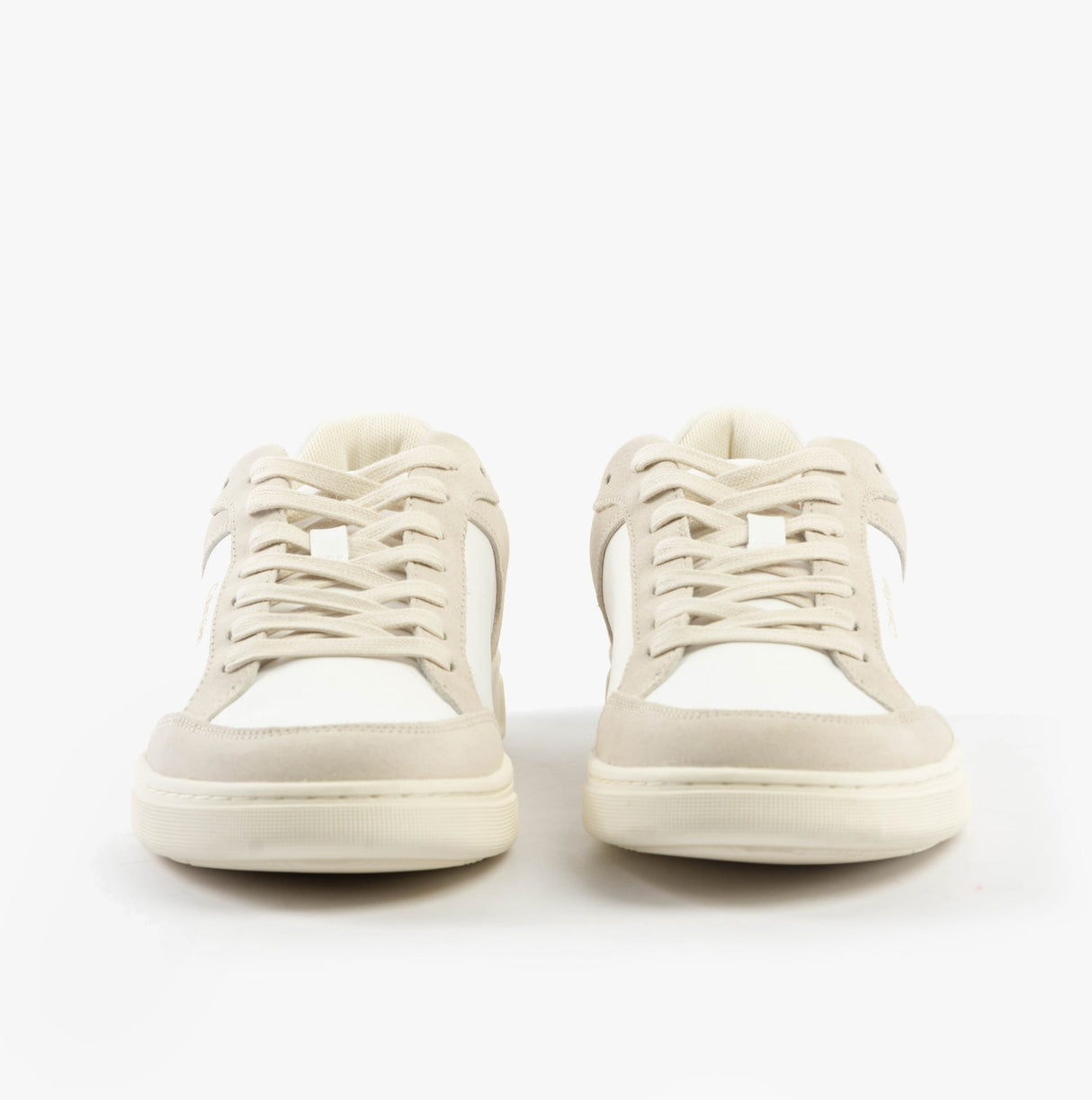 Calvin Klein LOW TOP LACE UP Mens Trainers White/Dark Ecru