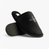 Calvin Klein HOTEL SLIPPER MONOLOGUE Mens Slippers Triple Black