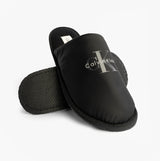 Calvin Klein HOTEL SLIPPER MONOLOGUE Mens Slippers Triple Black
