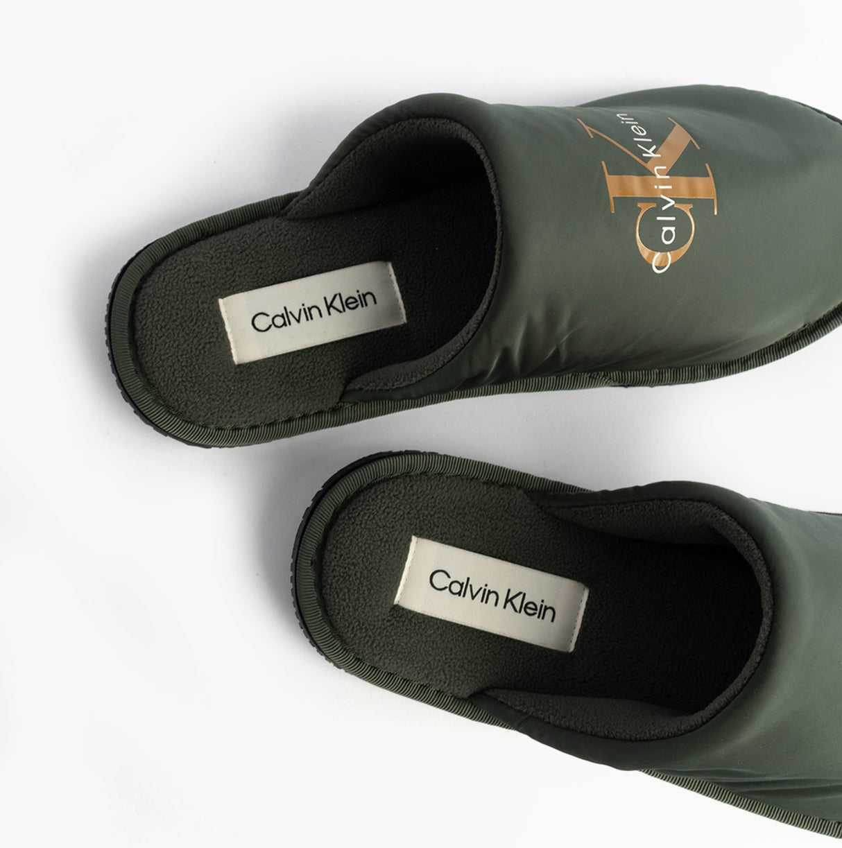 Calvin Klein HOTEL SLIPPER MONOLOGUE Mens Slippers Thyme