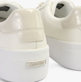 Calvin Klein VULCANISED LACE UP Womens Trainers White/Dk Ecru
