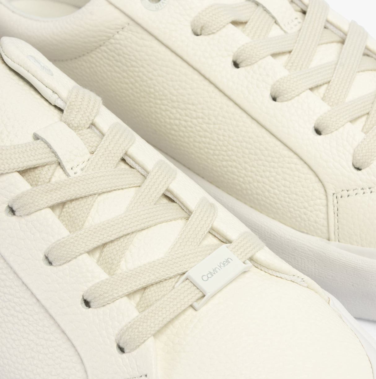 Calvin Klein VULCANISED LACE UP Womens Trainers White/Dk Ecru