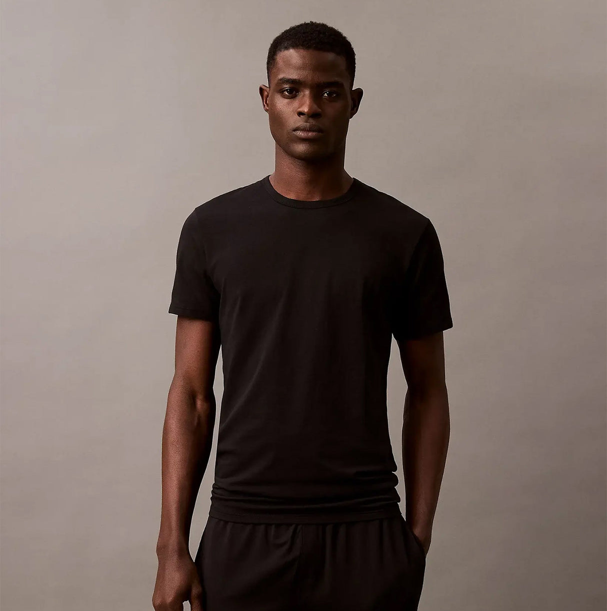 Calvin Klein MICRO STRETCH 3 Pack Mens T-Shirts Black