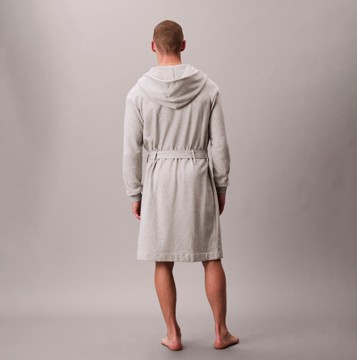 Calvin Klein HOODED ROBE Mens Bathrobes Grey Heather