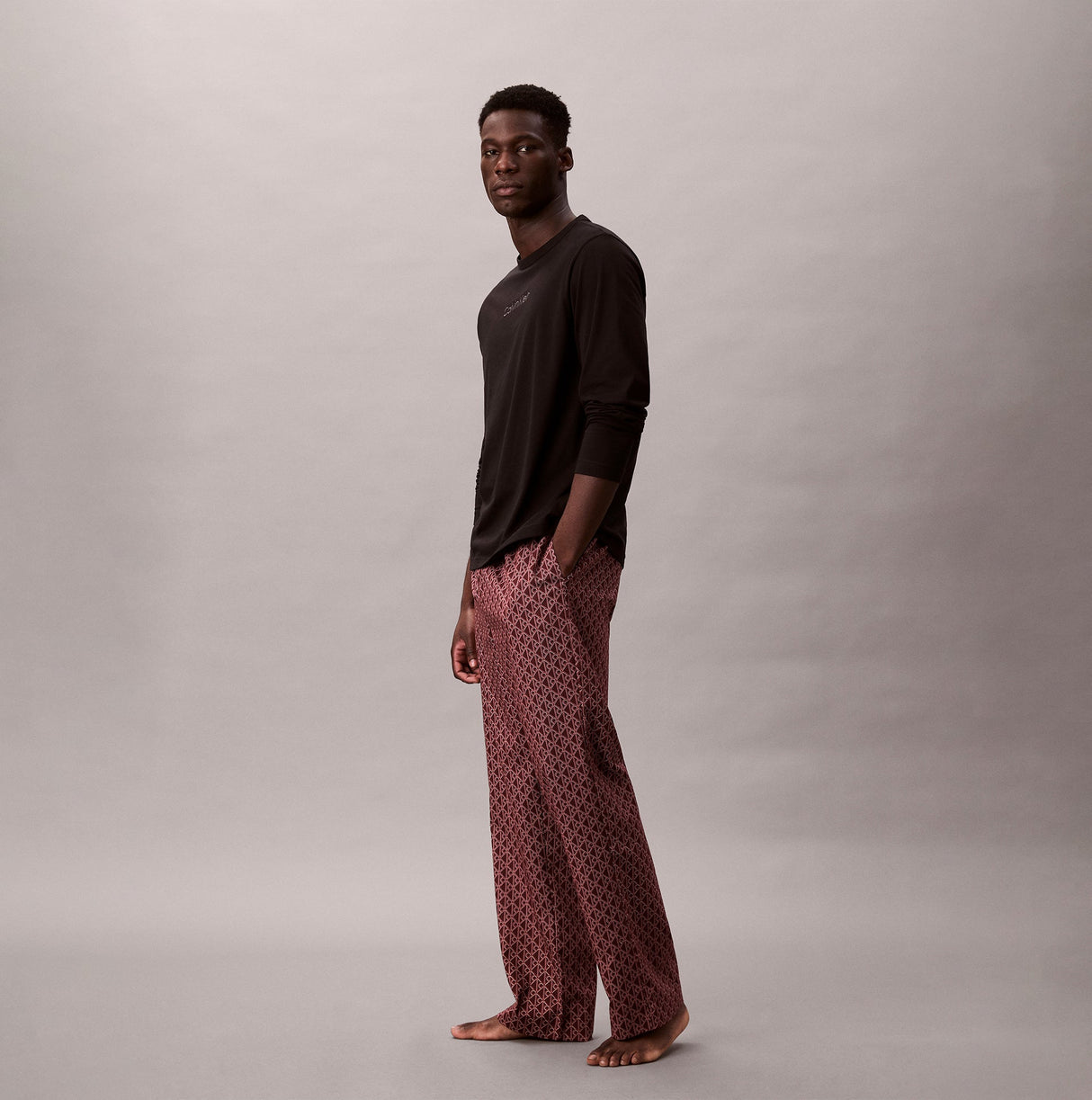 Calvin Klein LS TEE PANT SET Mens Multicoloured