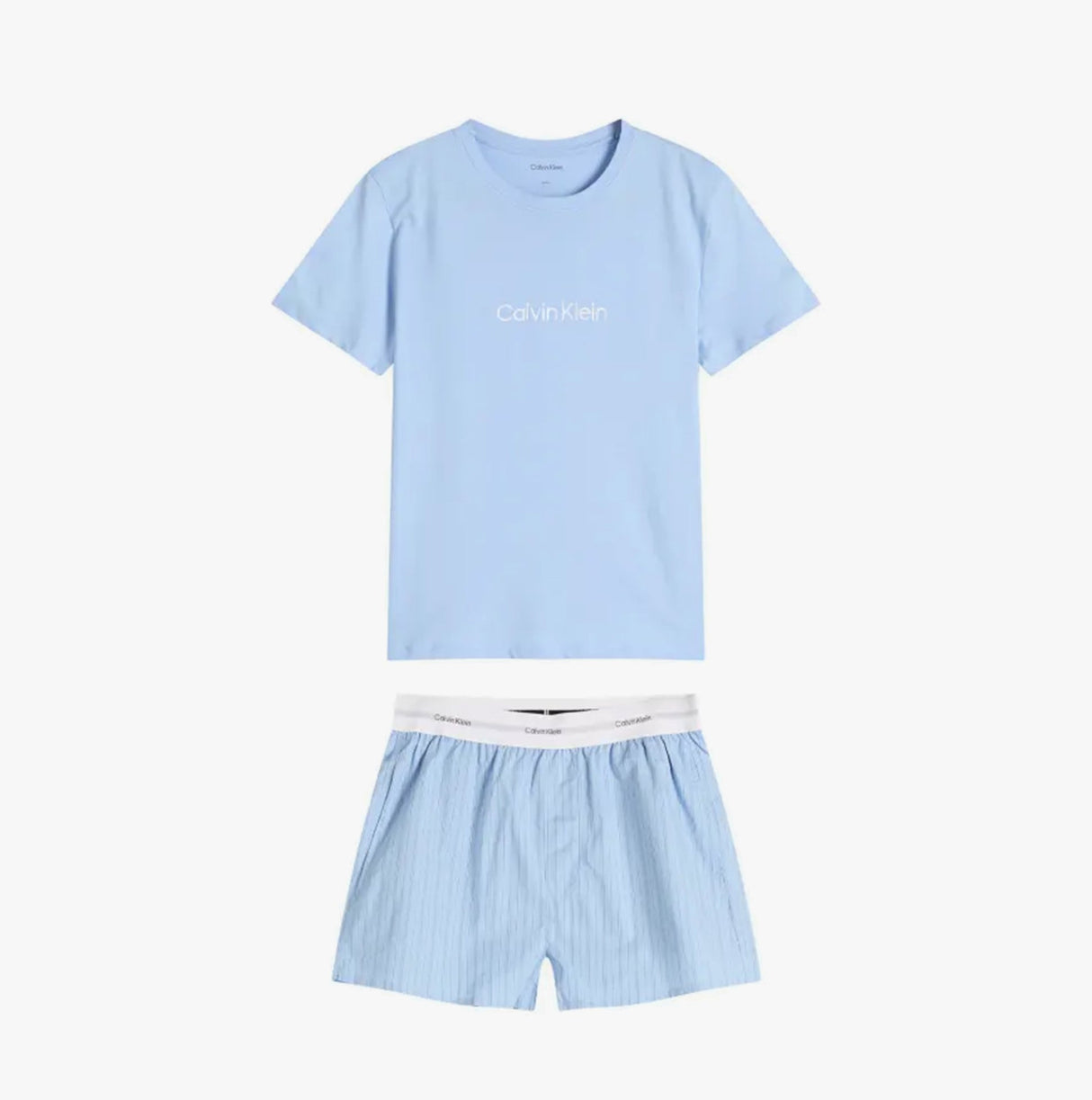 Calvin Klein Womens T-Shirt & Short Pyjama Set Blue