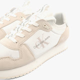 Calvin Klein RUNNER SO LACEUP Mens Trainers Bright White/Eggshell