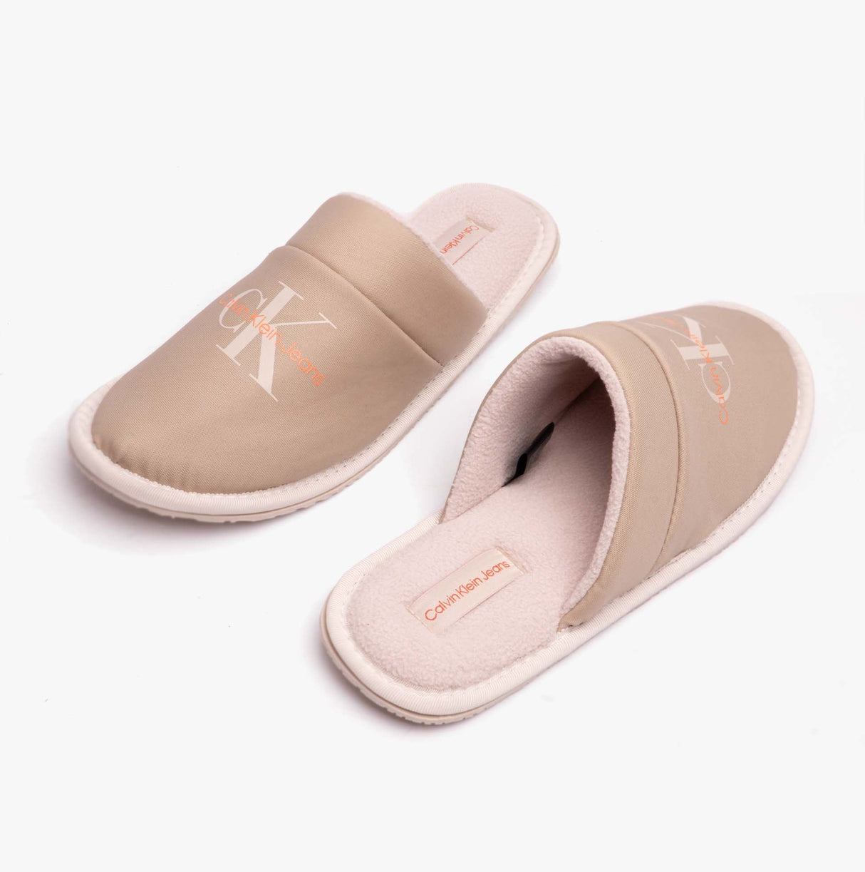 Calvin Klein HOTEL SLIPPER Mens Mules Taupe