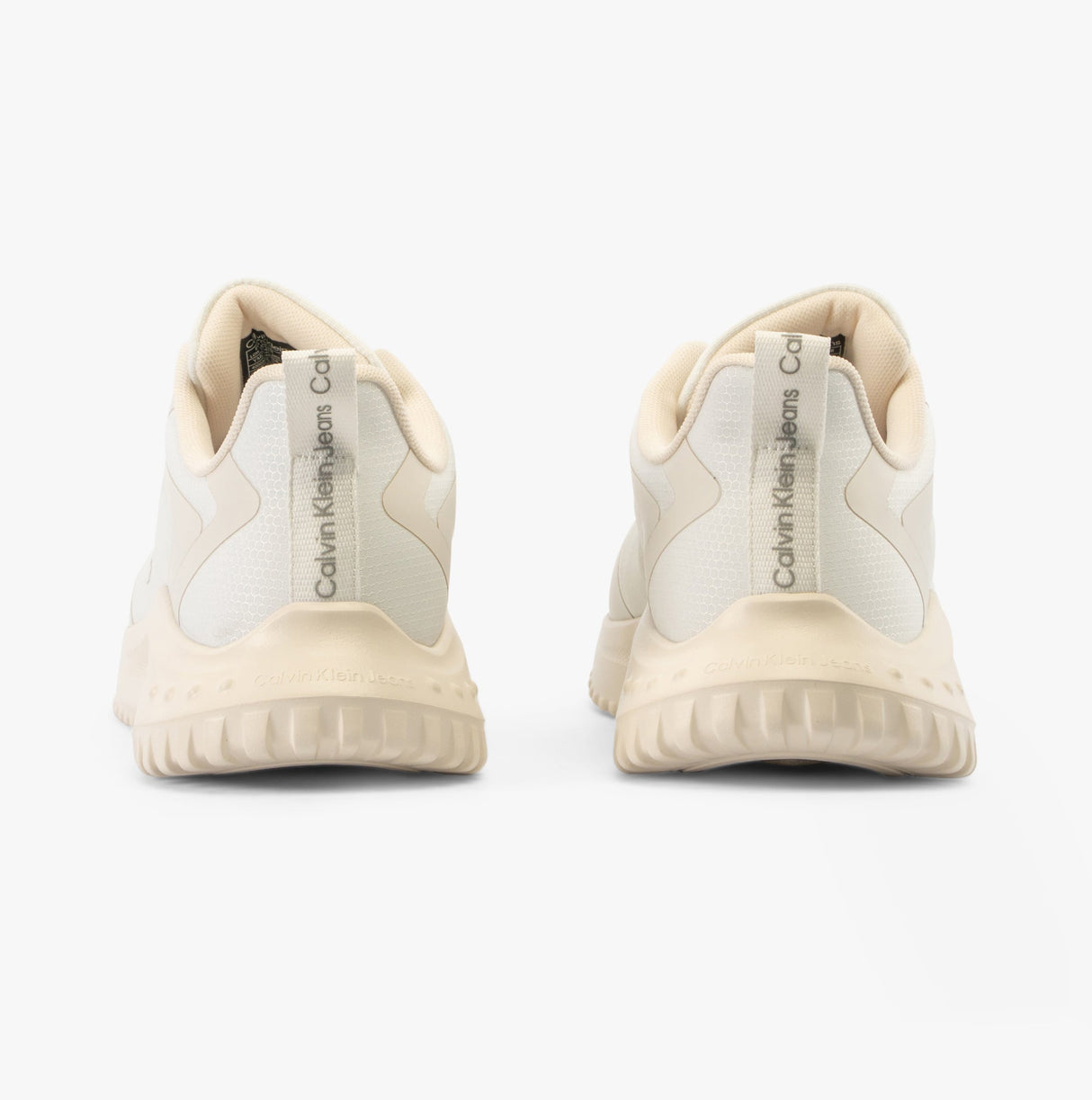 Calvin Klein EVA RUNNER LOW LACE Mens Trainers Bright White/White/ Eggshell