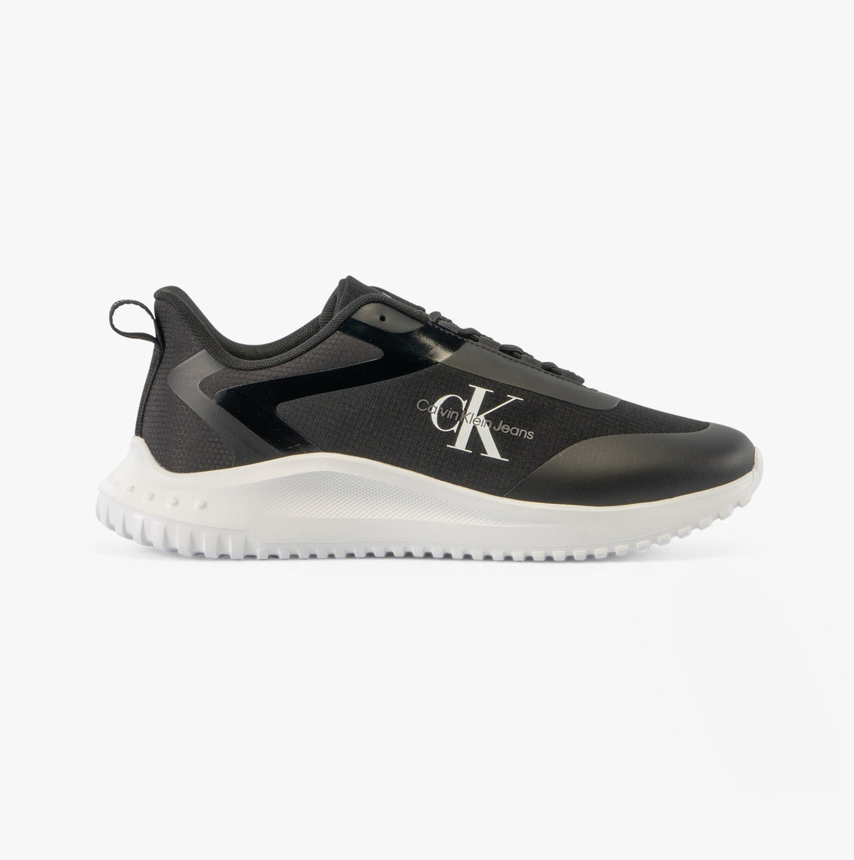 Calvin Klein EVA RUNNER LOW LACE Mens Trainers Black/Bright White