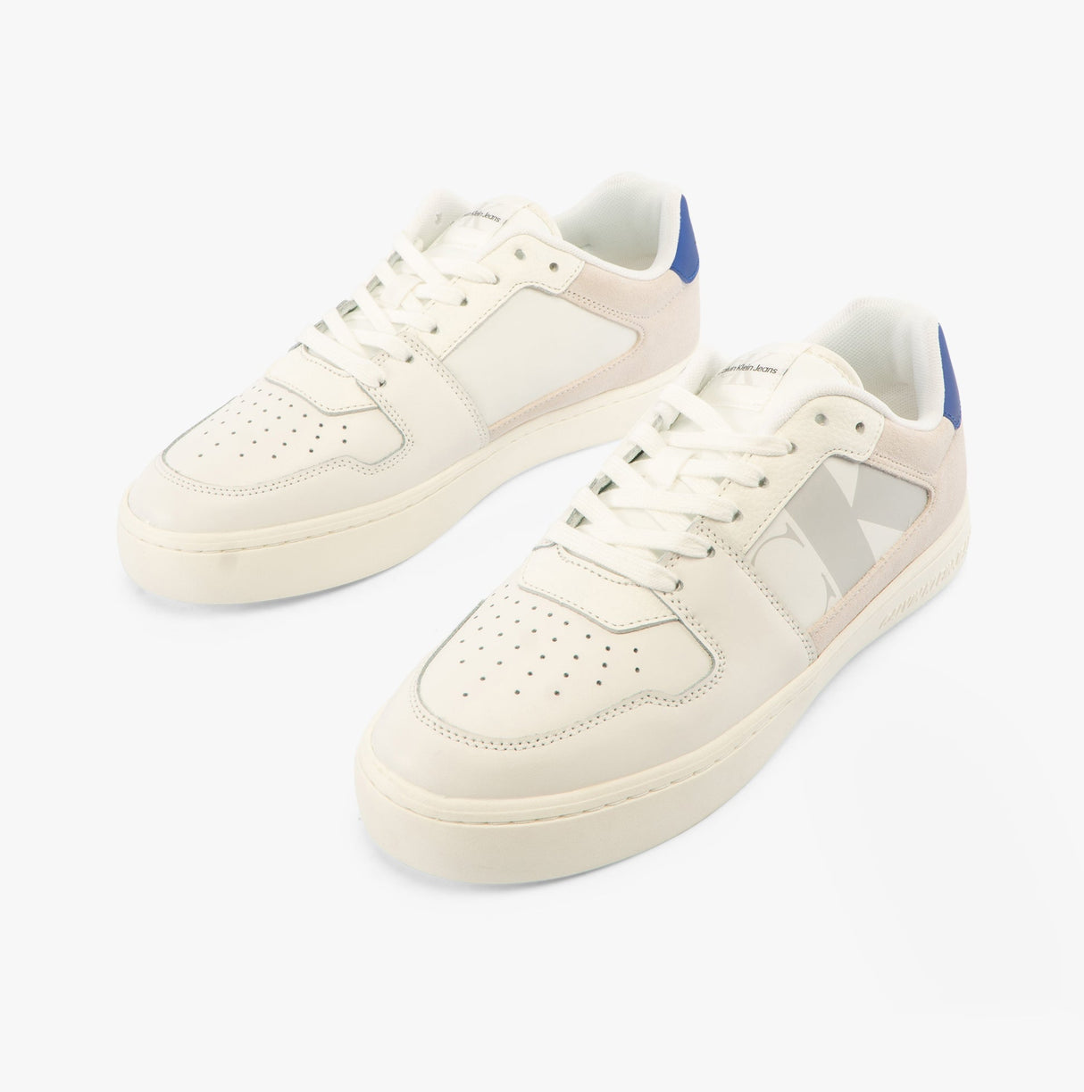 Calvin Klein CLASSIC CUPSOLE Mens Trainers White/ Mushroom/Sapphire Blue