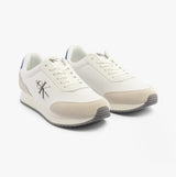 Calvin Klein RETRO RUNNER LOW MIX Mens Trainers Bright White/Sapphire Blue