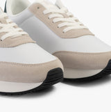 Calvin Klein RETRO RUNNER ICONIC Mens Trainers B White/ Ck Black/ Green Palm