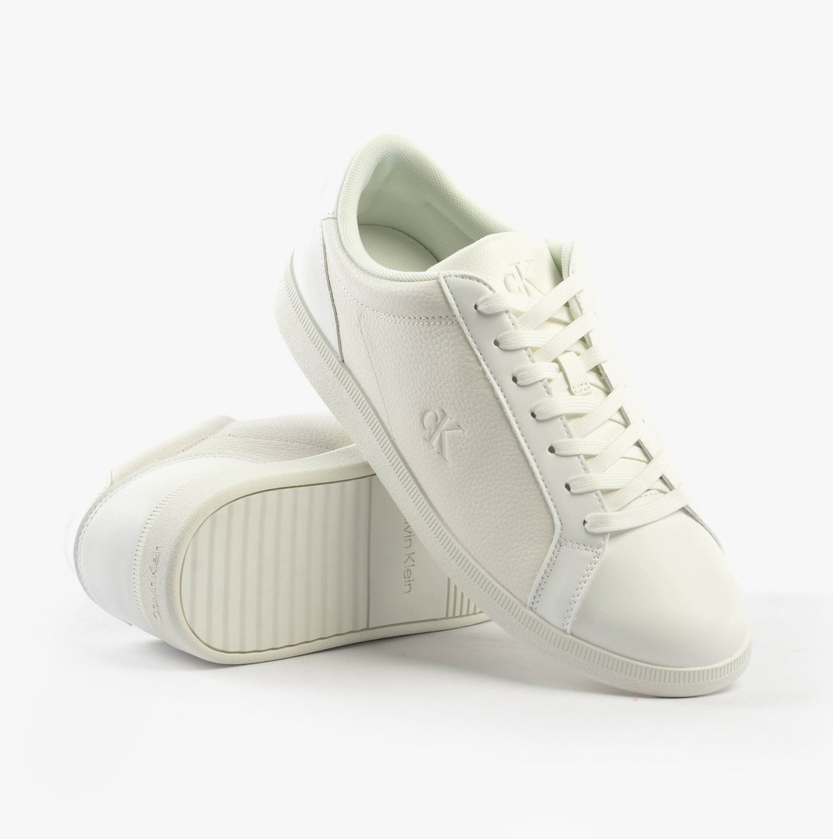 Calvin Klein LOW PROFILE CUPSOLE Mens Trainers Triple Bright White