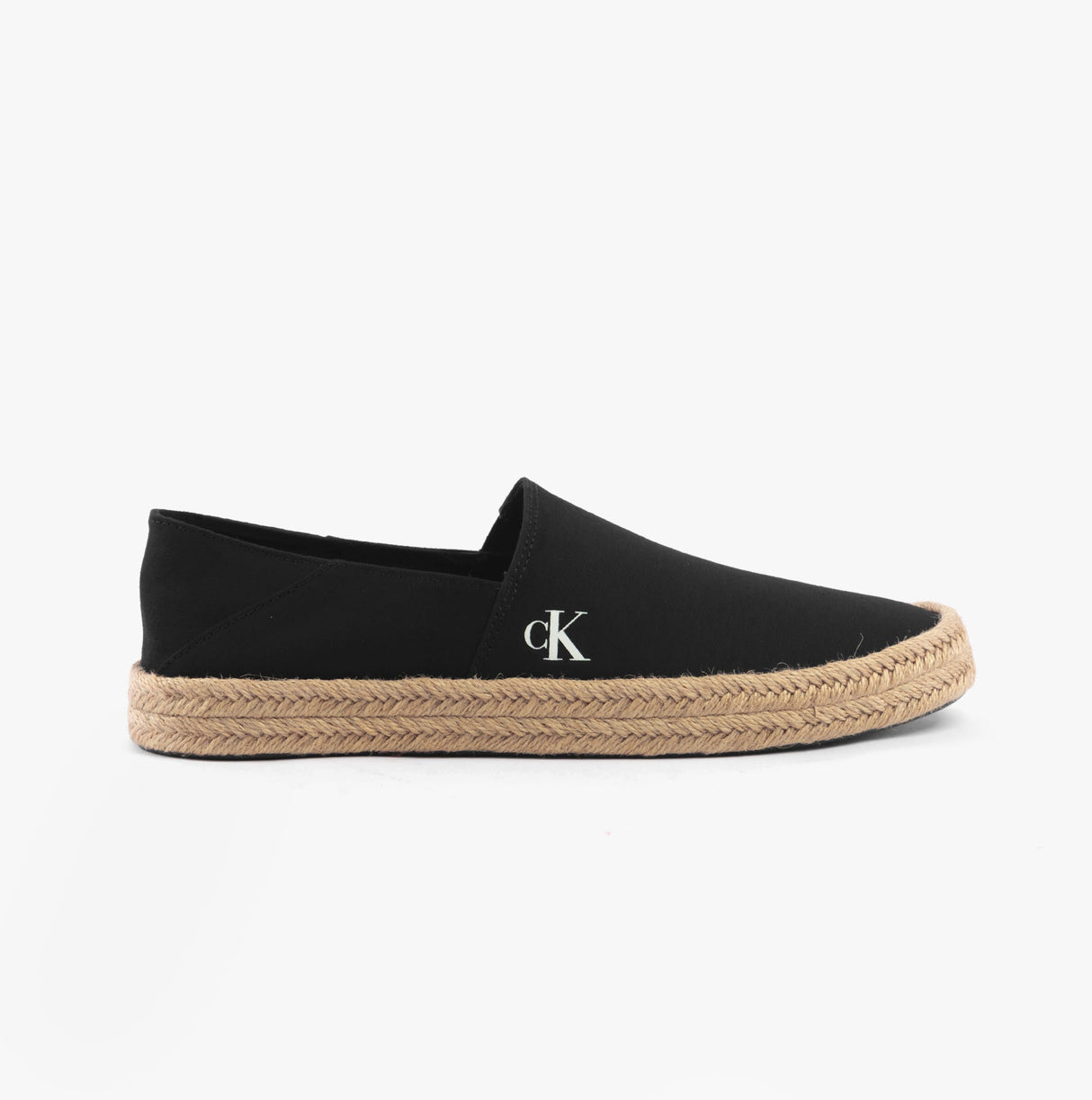 Calvin Klein ESPADRILLE Mens Canvas Shoes Ck Black