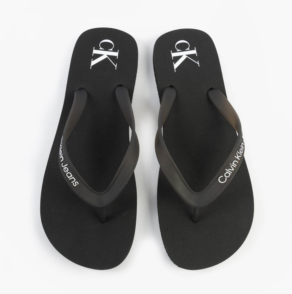 Calvin Klein BEACH SANDAL TRANSPA Mens Sandals Black/Bright White
