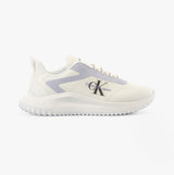 Calvin Klein EVA RUNNER LOW LACE Womens Trainers Bright White/Pastel Lilac