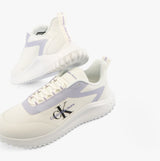 Calvin Klein EVA RUNNER LOW LACE Womens Trainers Bright White/Pastel Lilac