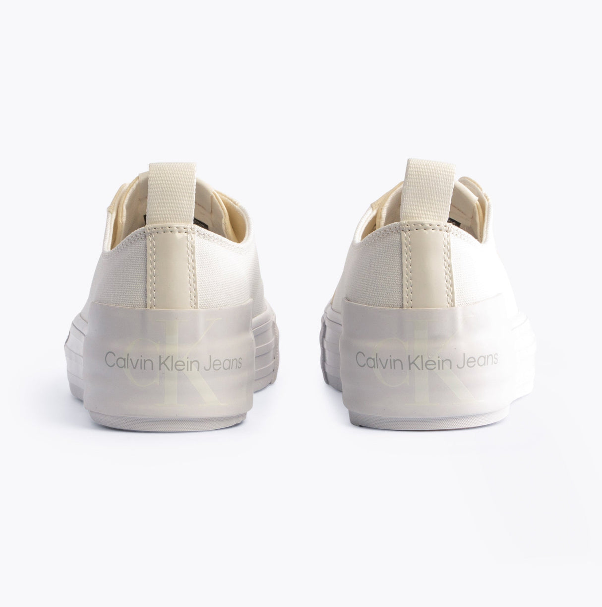 Calvin Klein BOLD VULCANISED Womens Trainers Creamy White/White/Whisper Pink