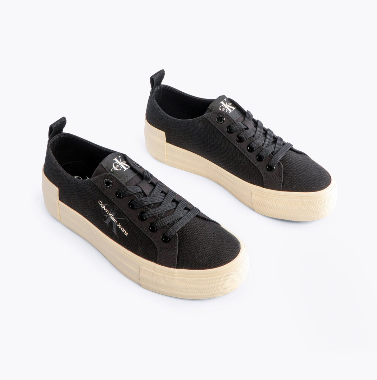 Calvin Klein BOLD VULCANISED Womens Trainers Black/Creamy White