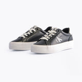 Calvin Klein FLATFORM LACEUP Womens Trainers Black/Bright White