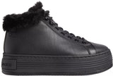 Calvin Klein BOLD PLATFORM LOW LACE UP Womens Trainers Triple Black