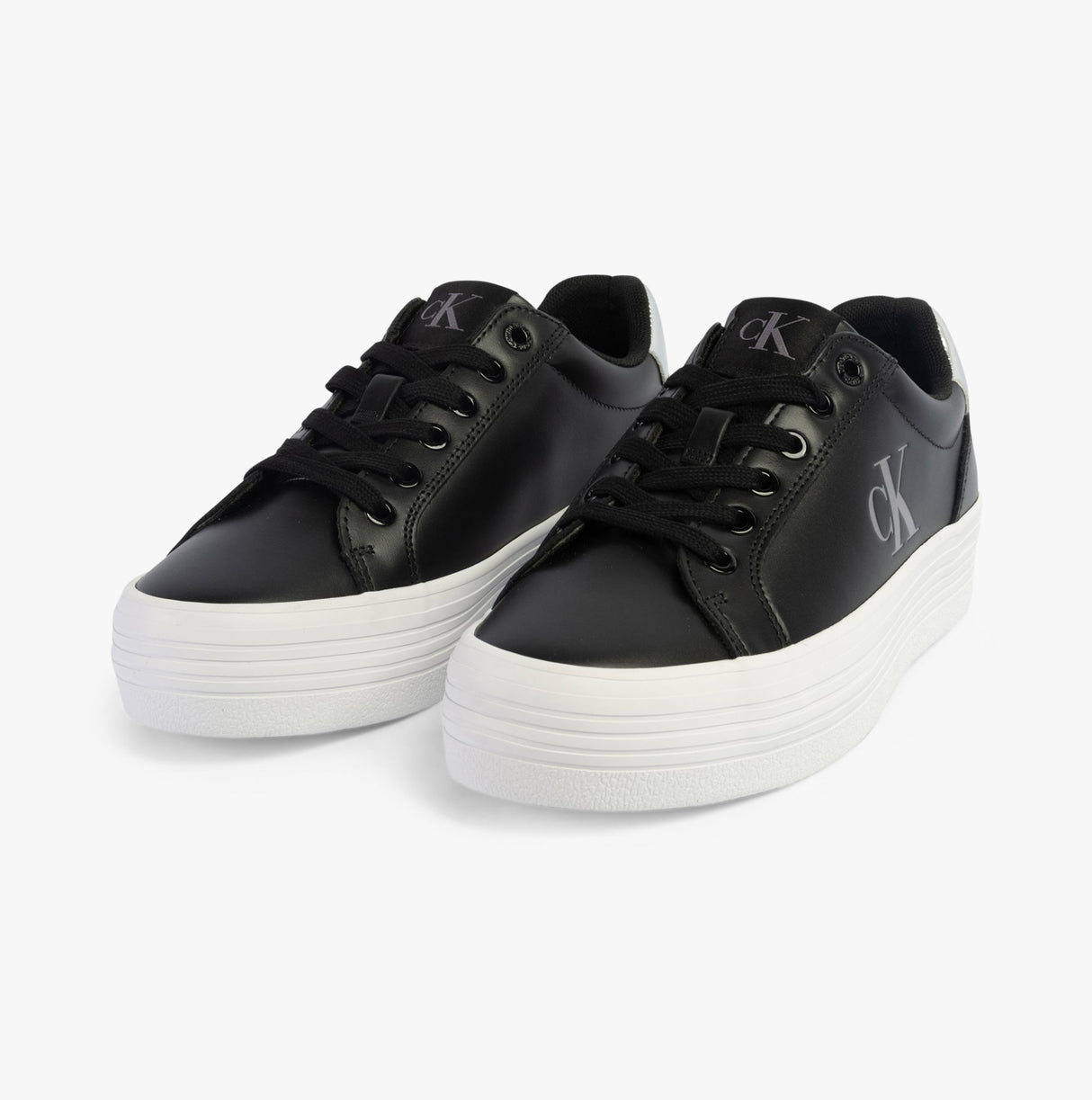 Calvin Klein BOLD VULCANISED FLATFORM Womens Trainers Black/Silver
