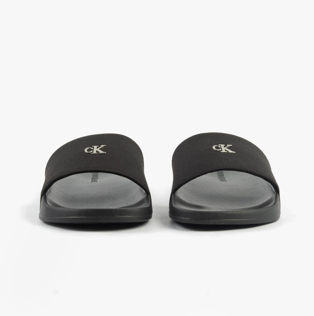 Calvin Klein MONOGRAM Womens Slides Triple Black