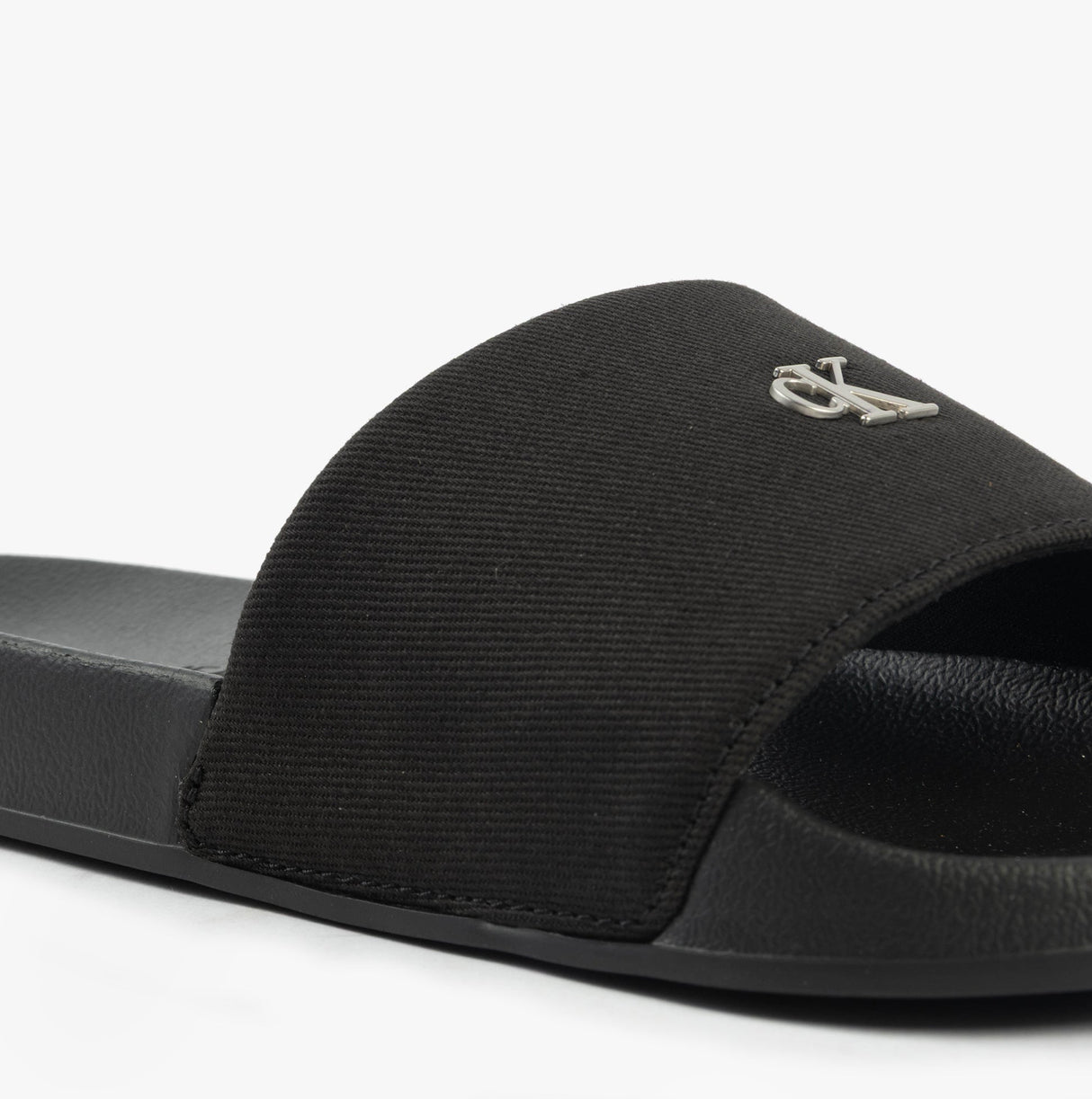 Calvin Klein MONOGRAM Womens Slides Triple Black