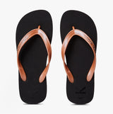 Calvin Klein BEACH SANDAL MONOLOGUE Womens Flip Flops Black/Dusty Coral