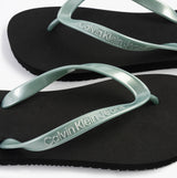 Calvin Klein BEACH SANDAL MONOLOG Womens Sandals Black/Cloud Blue