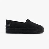 Calvin Klein FLATFORM Espadrille Womens Canvas & Plimsolls Triple Black