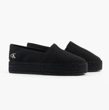 Calvin Klein FLATFORM Espadrille Womens Canvas & Plimsolls Triple Black
