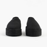 Calvin Klein FLATFORM Espadrille Womens Canvas & Plimsolls Triple Black