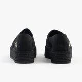 Calvin Klein FLATFORM Espadrille Womens Canvas & Plimsolls Triple Black